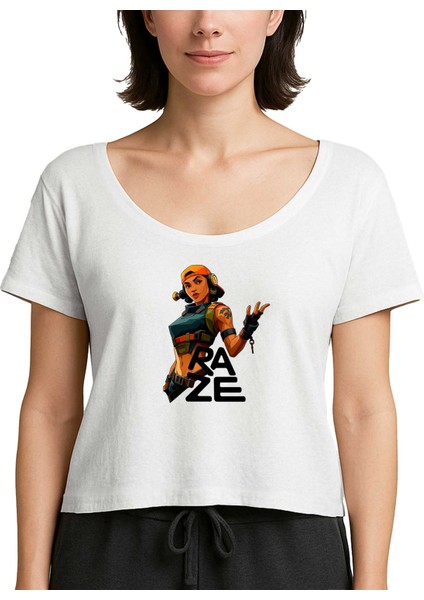 Valorant Raze Beyaz Kadın Tişört