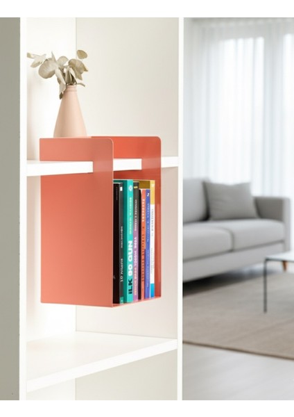 Cube Kitaplık ve Çalışma Masası Düzenleyici - Somon