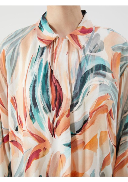 Yeni Sezon Desenli Oversize Kadın Gömlek Tunik modelleri