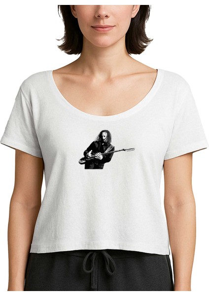 Metallica Kirk Hammett Beyaz Kadın Tişört