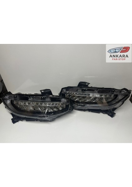 Honda Civic Fc5 2016 - 2021 Ön Far Lambası Sağ - Sol Takım Ledli Tip (Toplam 2 Far - Ledli Tip)