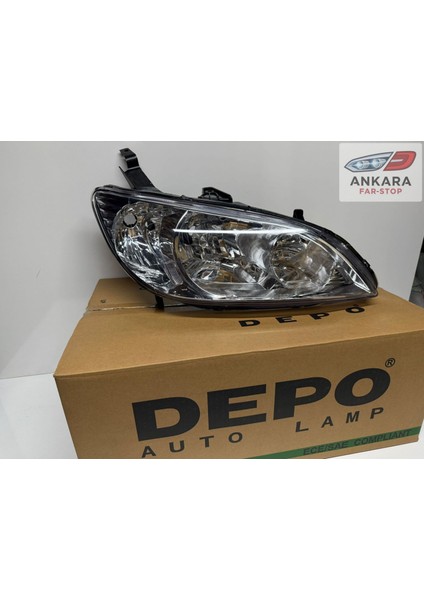 Honda Civic Vtec 2 2004 - 2006 Ön Far Lambası Sağ Sedan (Vtec 2 Makyajlı Kasa - Sağ Far - Depo Marka) fiyatları