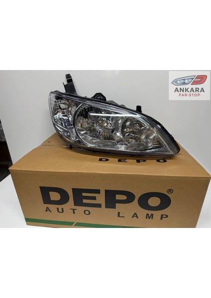 Honda Civic Vtec 2 2004 - 2006 Ön Far Lambası Sağ Sedan (Vtec 2 Makyajlı Kasa - Sağ Far - Depo Marka) modelleri