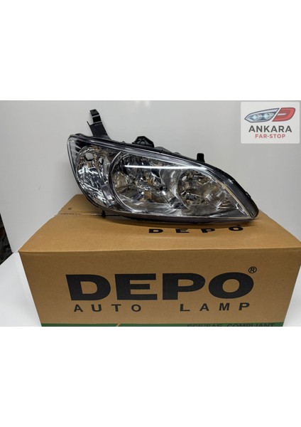 Honda Civic Vtec 2 2004 - 2006 Ön Far Lambası Sağ Sedan (Vtec 2 Makyajlı Kasa - Sağ Far - Depo Marka) fırsatları