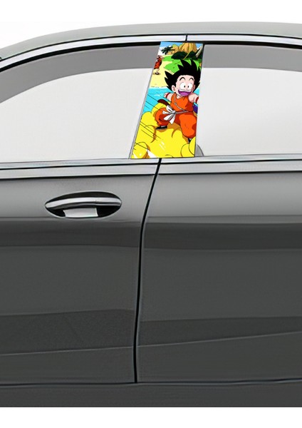 Araç Kapı Direk Kaplama Folyosu Desenli (Sağ Sol Takım) (2 Adet) - 22X50 cm