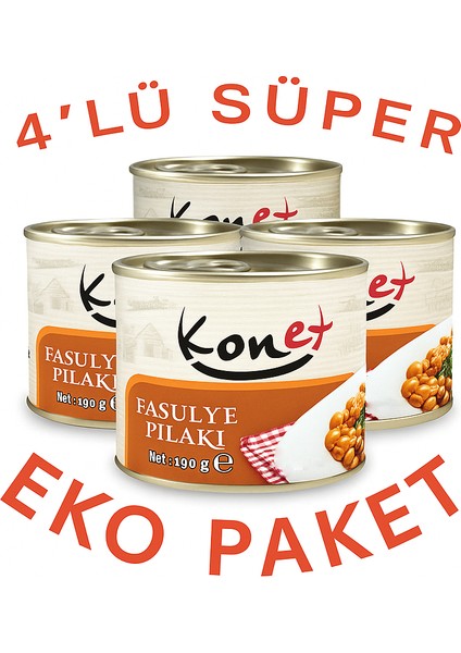 Fasulye Pilaki 4X190 gr Eko Paket