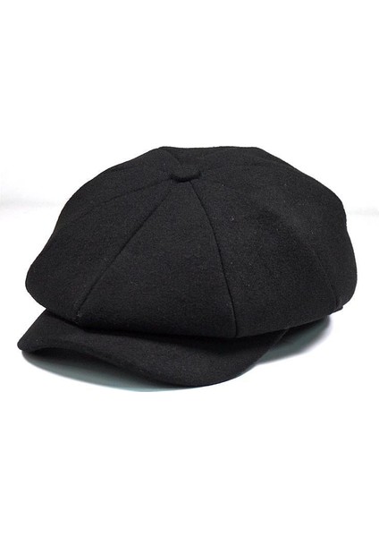 Ingiliz Kasket Dökümlü Standart Kışlık Yün Peaky Blinders Kasket Arkası Lastikli