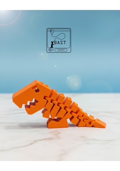 Bast Tasarım 3D Yazıcı Hareketli Eklemli Dinozor Oyuncak Figür