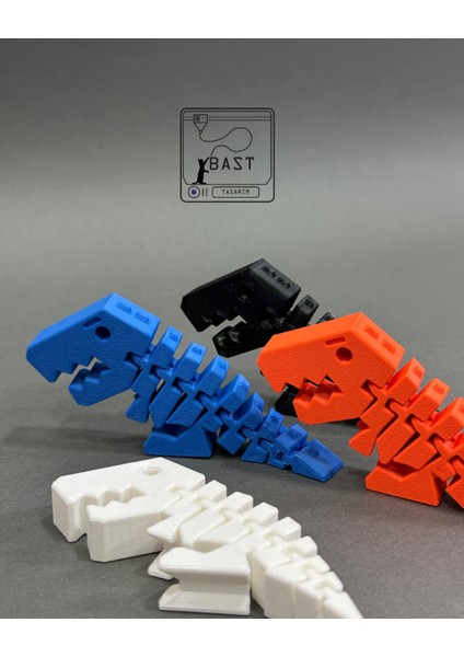 Bast Tasarım 3D Yazıcı Hareketli Eklemli Dinozor Oyuncak Figür modelleri