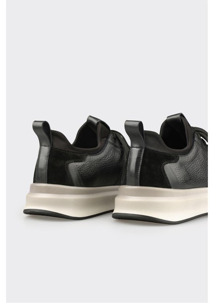 Siyah Deri Erkek Spor Ayakkabı indirimleri