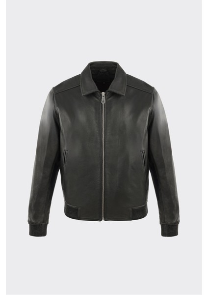 Siyah Deri Erkek Ceket