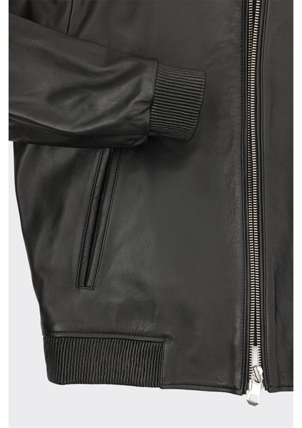 Siyah Deri Erkek Ceket modelleri