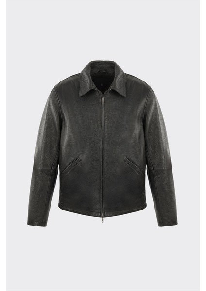 Siyah Deri Erkek Ceket