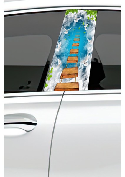 Araç Kapı Direk Kaplama Folyosu Desenli Sağ Sol Takım 2 Adet 22X50 cm fiyatları