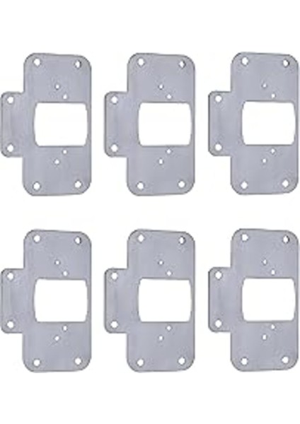 Dolap Kapak Taş Menteşe Tamir Sacı Nobel Pratik Onarım Kiti 6,5x9 cm Yuva Tablası 6 Adet