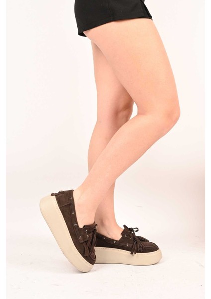 Bağcıksız Püsküllü Poli Taban Hakiki Deri Casual 334-7877-35 Kadın Ayakkabı