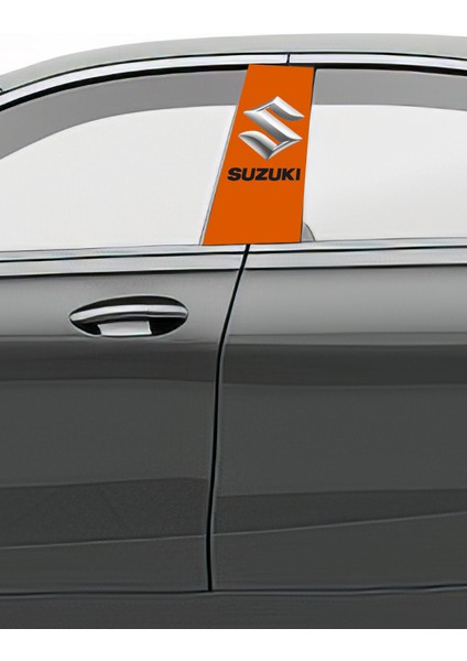 Araç Kapı Direk Kaplama Folyosu Desenli (Sağ Sol Takım) (2 Adet) - 22X50 cm