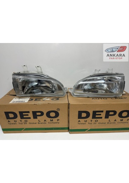 Honda Civic Eg Kasa Hatchback 1992 - 1995 Ön Far Lambası Sağ - Sol Takım (Eg Kasa Hatchback-2 Far Depo Marka) fırsatları