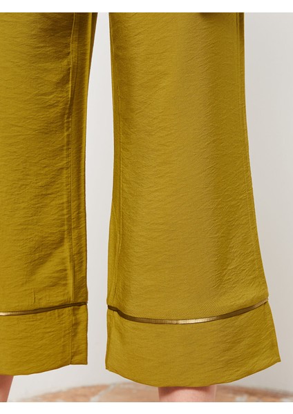 Yeni Sezon Kadın Yüksek Bel Standart Fit Düz Kapri modelleri