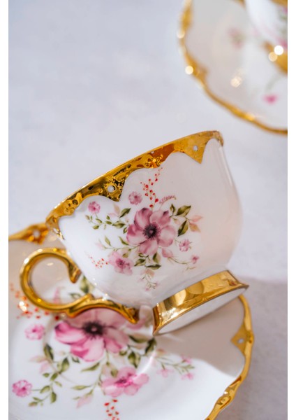 Hermia 6 Kişilik Porselen Kahve Fincan Takımı - 90 ml modelleri