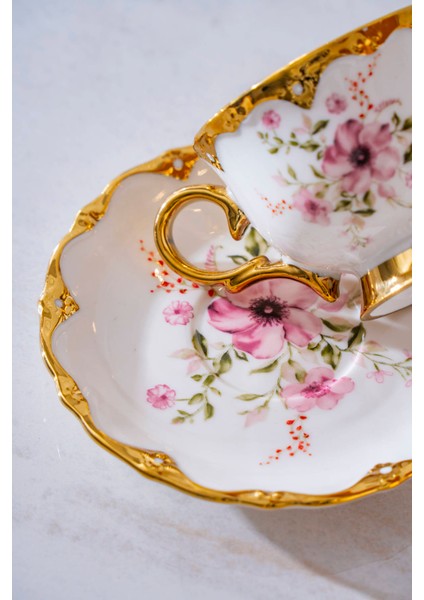 Hermia 6 Kişilik Porselen Kahve Fincan Takımı - 90 ml fırsatları