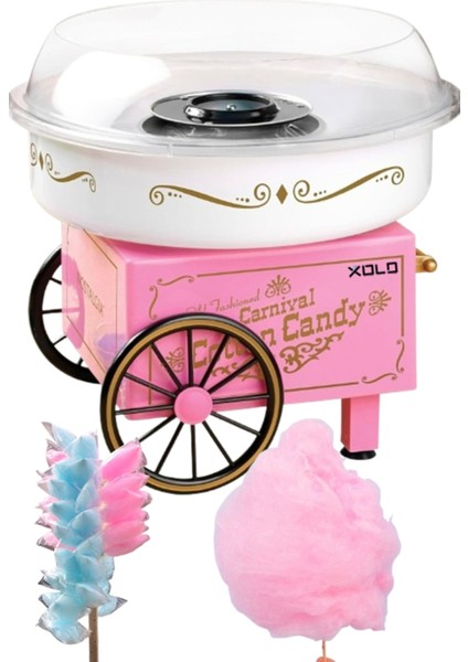 Evde Pamuk Şeker Yapma Makinesi 900W Sade Aromalı Retro Cotton Candy Maker modelleri