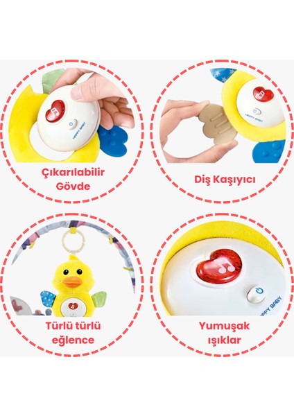 Sesli ve Işıklı Bebek Yatıştırıcı Ördek Peluş Oyuncak fırsatları