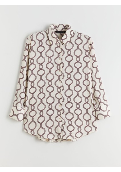 Yeni Sezon Desenli Saten Kadın Gömlek Tunik indirimleri