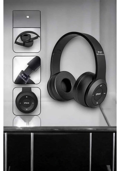 Kulak Üstü Tf Kart ve Aux Destekli Ergonomik Bluetooth Kulaklık