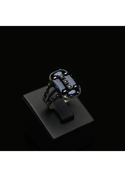 703B Safir Zirkon Gümüş Yüzük fiyatları