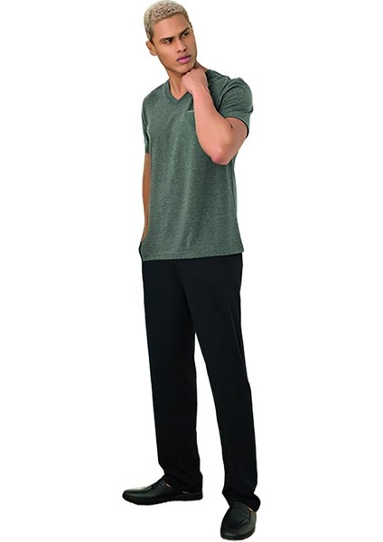 1514 Erkek Kısa Kol Uzun Alt Yazlık Pijama Takımı