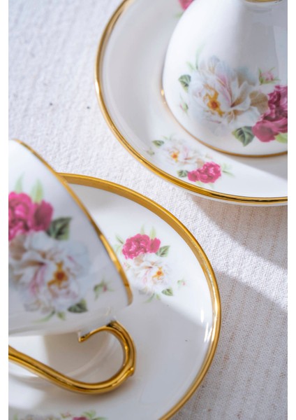 Cleome 6 Kişilik Porselen Kahve Fincan Takımı - 90 ml modelleri