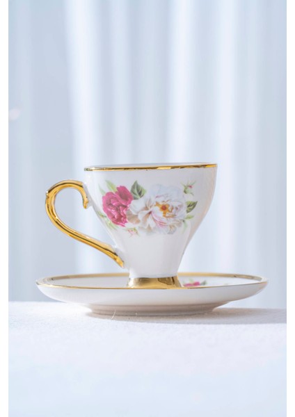 Cleome 6 Kişilik Porselen Kahve Fincan Takımı - 90 ml fırsatları