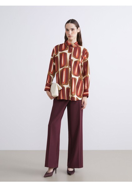 Yeni Sezon Desenli Saten Kadın Gömlek Tunik fiyatları