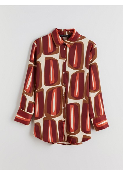 Yeni Sezon Desenli Saten Kadın Gömlek Tunik indirimleri