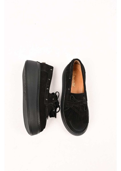 Bbestello Bağcıksız Püsküllü Poli Taban Hakiki Deri Casual 334-7877-35 Kadın Ayakkabı