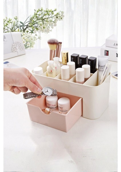 7 Bölmeli Çekmeceli Makyaj Takı Organizeri - Masaüstü Düzenleyici fırsatları