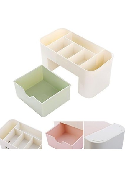 7 Bölmeli Çekmeceli Makyaj Takı Organizeri - Masaüstü Düzenleyici indirimleri