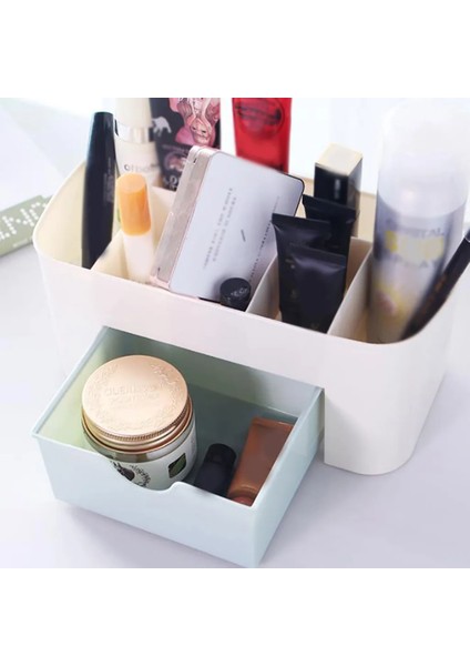 7 Bölmeli Çekmeceli Makyaj Takı Organizeri - Masaüstü Düzenleyici