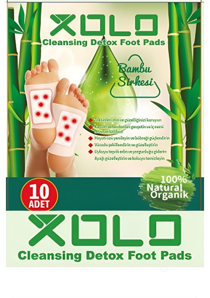 Bambu Sirkesi Ayak Detoks Detox Bantları Toksin At Geceden Sabaha 10 Adet