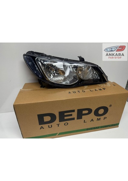 Honda Civic Fd6 2007-2009 Makyajsız Kasa Far Lambası Sağ Sedan (Xenonsuz Tip-Sağ Far-Depo Marka) modelleri