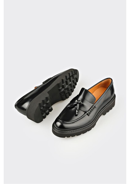 Siyah Deri Erkek Klasik Ayakkabı modelleri