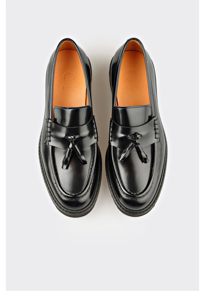 Siyah Deri Erkek Klasik Ayakkabı fırsatları