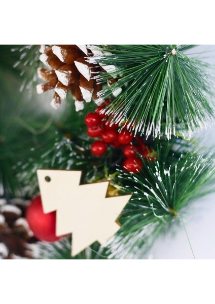 Yılbaşı Kapı Süsü Çam Ağacı Figürlü Karlı Naturel Dekoratif Çelenk 25 cm modelleri