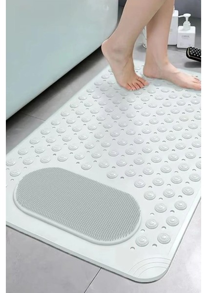 Vıvo Masajlı Vantuzlu Banyo Paspası & Kaydırmaz Zemin Duşakabin Paspası 36X70 cm V-162