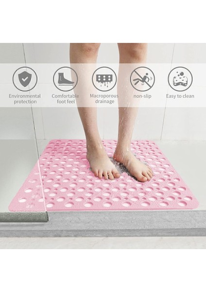 Vıvo Kaydırmaz Duşakabin Banyo ve Duş Paspası Kare Bubble Vantuzla Yapışır 54 x 54 cm V-149