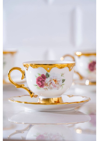 Stelara 6 Kişilik Porselen Kahve Fincan Takımı - 90 ml fiyatları