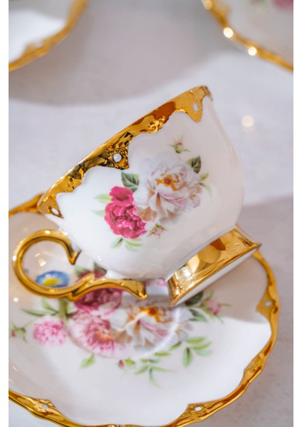 Stelara 6 Kişilik Porselen Kahve Fincan Takımı - 90 ml modelleri