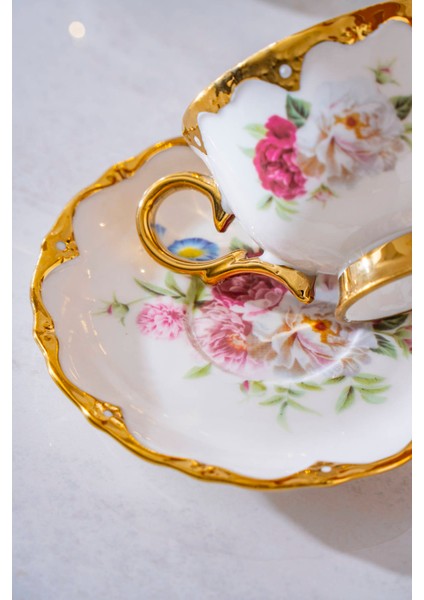 Stelara 6 Kişilik Porselen Kahve Fincan Takımı - 90 ml fırsatları