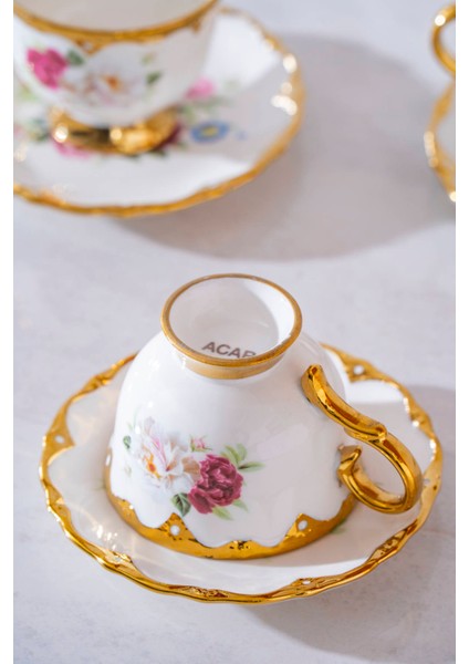 Stelara 6 Kişilik Porselen Kahve Fincan Takımı - 90 ml indirimleri